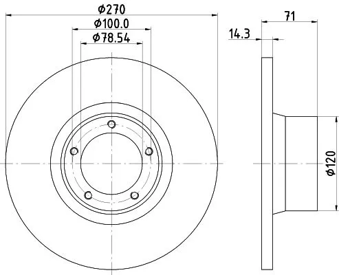 2x Mintex Front Solid Brake Discs Pair For Ford Transit