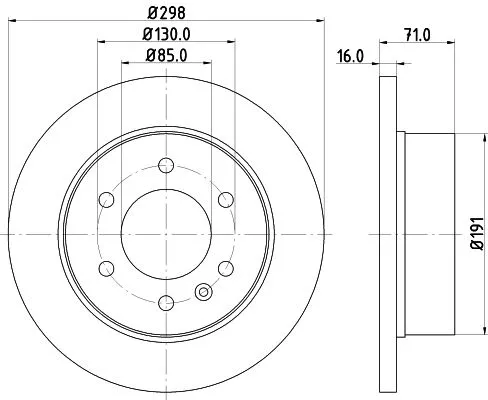 2x Mintex Rear Solid Brake Discs Pair For Dodge Freightliner Mercedes-benz Vw Cr