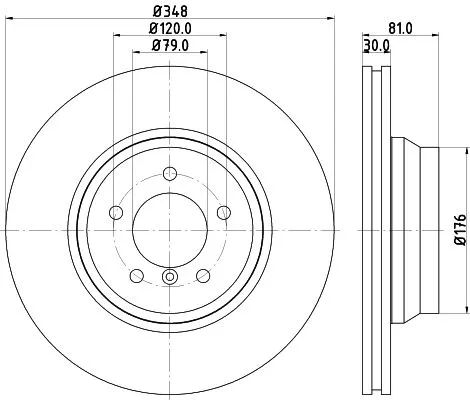 2x Mintex Front Vented Brake Discs Pair For Bmw 7 Series