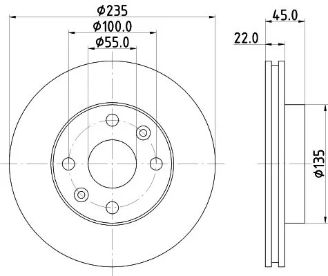 2x Mintex Front Vented Brake Discs Pair For Kia Rio