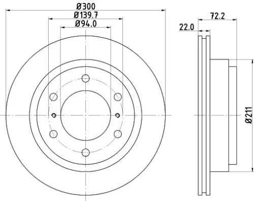 2x Mintex Rear Vented Brake Discs Pair For Mitsubishi Mitsubishi (Gac) Pajero Pa