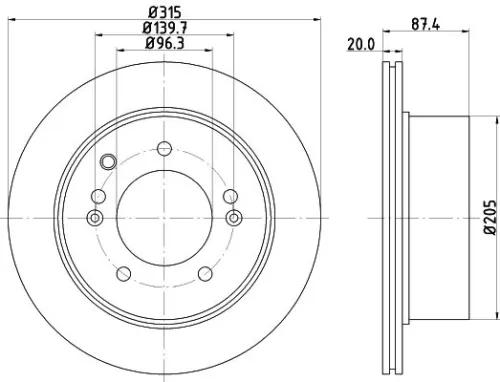 MINTEX MINTEX MDC1798 2x Mintex Rear Vented Brake Discs Pair For Kia Sorento 