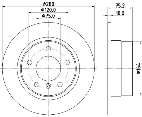 2x Mintex Rear Solid Brake Discs Pair For Bmw Z4