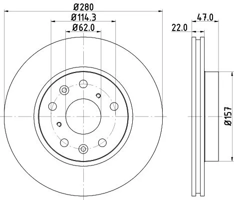 2x Mintex Front Vented Brake Discs Pair For Fiat Suzuki Sedici Sx4