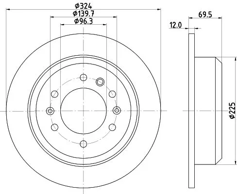 2x Mintex Rear Solid Brake Discs Pair For Kia Carnival Carnival / Grand Carnival