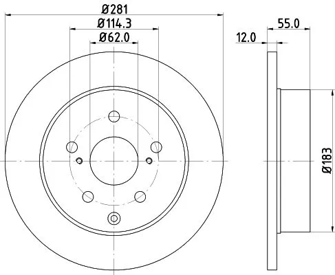 2x Mintex Rear Solid Brake Discs Pair For Landwind (Jmc) Lexus Toyota Harrier Hs