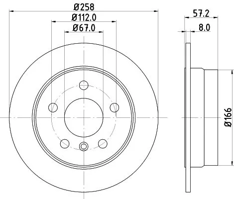2x Mintex Rear Solid Brake Discs Pair For Mercedes-benz A-class B-class