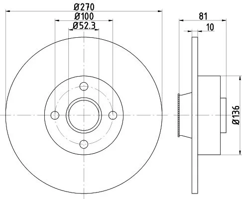 2x Mintex Rear Solid Brake Discs Pair For Renault Megane Scénic