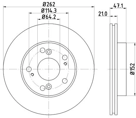 2x Mintex Front Vented Brake Discs Pair For Acura Honda Civic Cr-z Integra Rsx