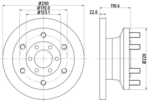 2x Mintex Front Solid Brake Discs Pair For Iveco Daily