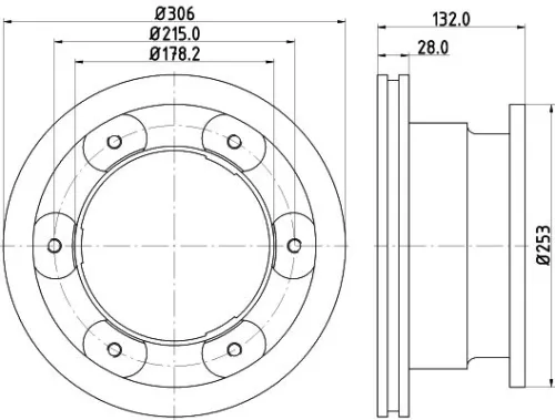 MINTEX MINTEX MDC1934 2x Mintex Rear Vented Brake Discs Pair For Iveco Daily 