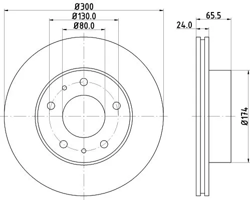 2x Mintex Front Vented Brake Discs Pair For Citroën Fiat Opel Peugeot Vauxhall B