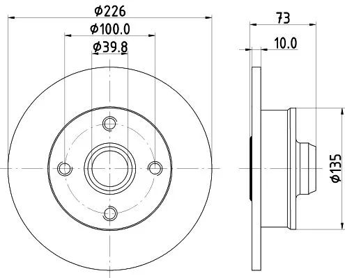 2x Mintex Rear Solid Brake Discs Pair For Seat Vw Cordoba Cordoba Vario Corrado 