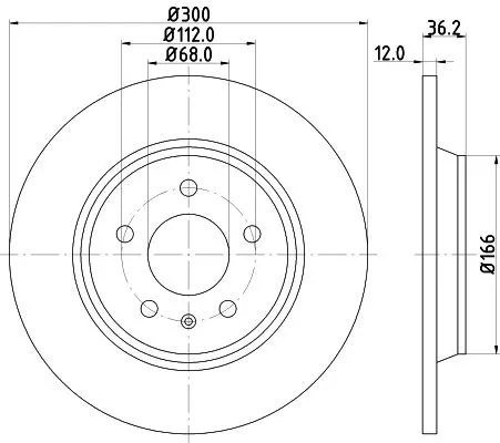 2x Mintex Rear Solid Brake Discs Pair For Audi A4 A4 Allroad A5 A6 A7 Q5