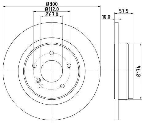 2x Mintex Rear Solid Brake Discs Pair For Mercedes-benz C-class E-class
