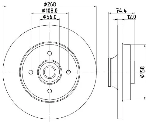 MINTEX MINTEX MDC2030 2x Mintex Rear Solid Brake Discs Pair For Citroën Ds Ds (Capsa) Peugeot 3008 308 