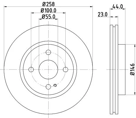 2x Mintex Front Vented Brake Discs Pair For Ford Ford (Changan) Ford Asia & Ocea