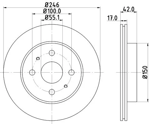 2x Mintex Front Vented Brake Discs Pair For Daihatsu Perodua Subaru Copen Cuore 