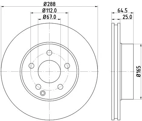2x Mintex Front Vented Brake Discs Pair For Mercedes-benz C-class