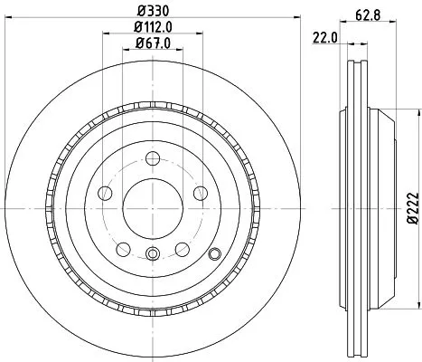 2x Mintex Rear Vented Brake Discs Pair For Mercedes-benz Gl-class M-class R-clas