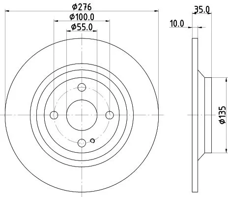 2x Mintex Rear Solid Brake Discs Pair For Eunos Mazda Mx-5 Roadster