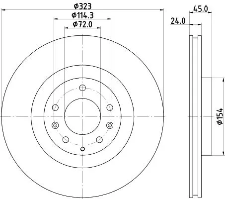 2x Mintex Front Vented Brake Discs Pair For Mazda Rx-8