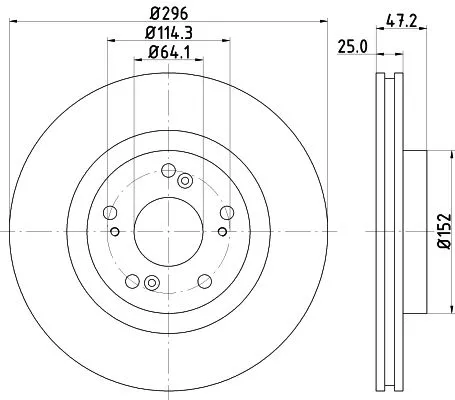 2x Mintex Front Vented Brake Discs Pair For Honda Accord