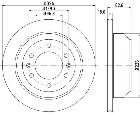 2x Mintex Rear Vented Brake Discs Pair For Dodge Hyundai H-1 H100