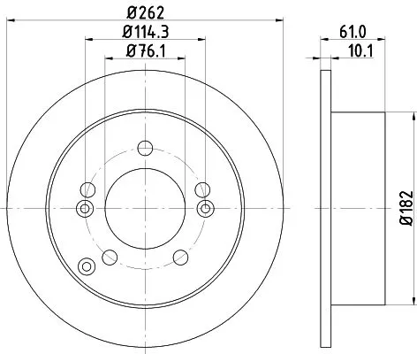 2x Mintex Rear Solid Brake Discs Pair For Hyundai Hyundai (Beijing) Kia Soueast 