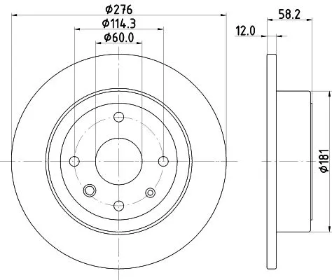 2x Mintex Rear Solid Brake Discs Pair For Chevrolet Chevrolet (Sgm) Daewoo Holde