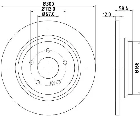 2x Mintex Rear Solid Brake Discs Pair For Mercedes-benz S-class Sl