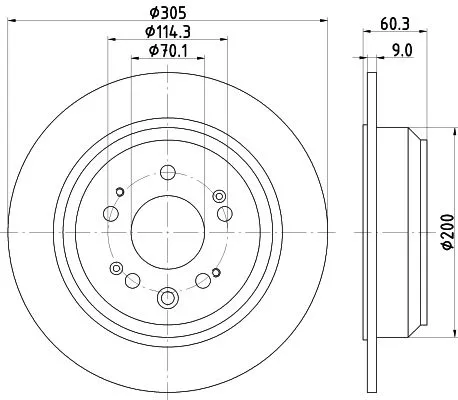 2x Mintex Rear Solid Brake Discs Pair For Honda Accord