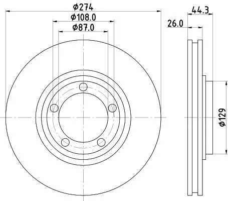 2x Mintex Front Vented Brake Discs Pair For Hyundai Jac H-1 H-1 / Starex H100 Po