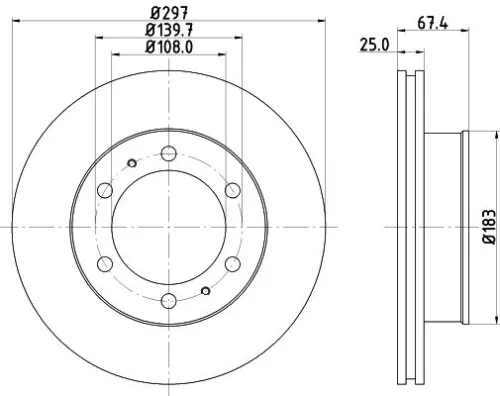 2x Mintex Front Vented Brake Discs Pair For Toyota Fortuner Hilux