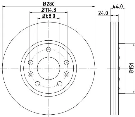 2x Mintex Front Vented Brake Discs Pair For Dacia Mercedes-benz Nissan Renault S