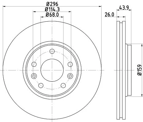 2x Mintex Front Vented Brake Discs Pair For Renault Samsung Grand Scénic Laguna 