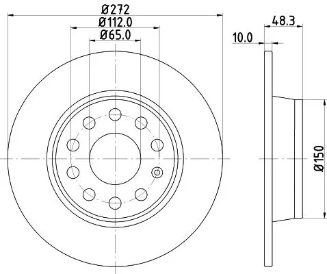 2x Mintex Rear Solid Brake Discs Pair For Audi Audi (Faw) Cupra Ford Seat Skoda 