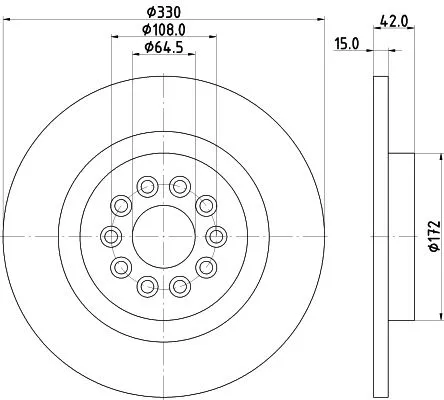 2x Mintex Rear Solid Brake Discs Pair For Jaguar S-type Xj