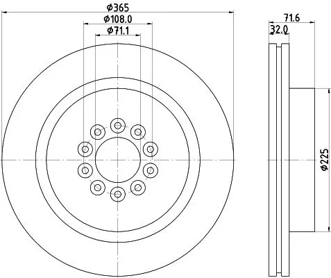 2x Mintex Front Vented Brake Discs Pair For Jaguar S-type Xj