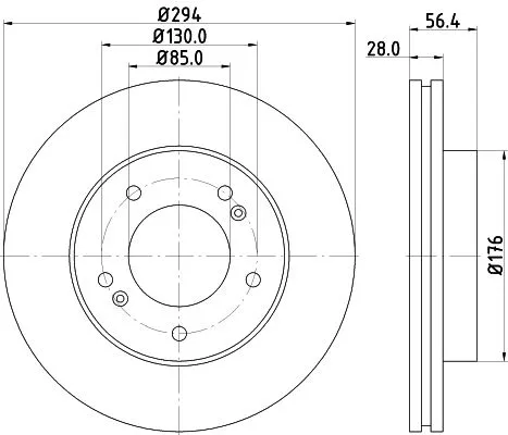 2x Mintex Front Vented Brake Discs Pair For Daewoo Ssangyong Actyon Actyon Sport