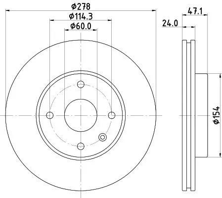 2x Mintex Front Vented Brake Discs Pair For Chevrolet Chevrolet (Sgm) Daewoo Suz