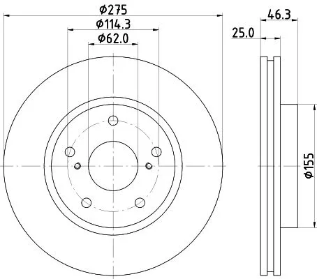 2x Mintex Front Vented Brake Discs Pair For Lexus Scion Toyota Auris Blade Corol