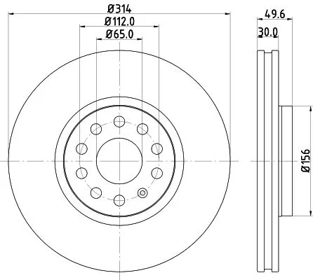 2x Mintex Front Vented Brake Discs Pair For Seat Skoda Vw Alhambra Kodiaq Sharan