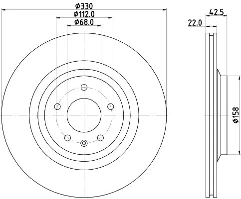 2x Mintex Rear Vented Brake Discs Pair For Audi A6 A6 Allroad
