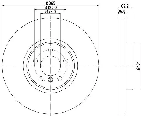 2x Mintex Front Vented Brake Discs Pair For Bmw X5 X6