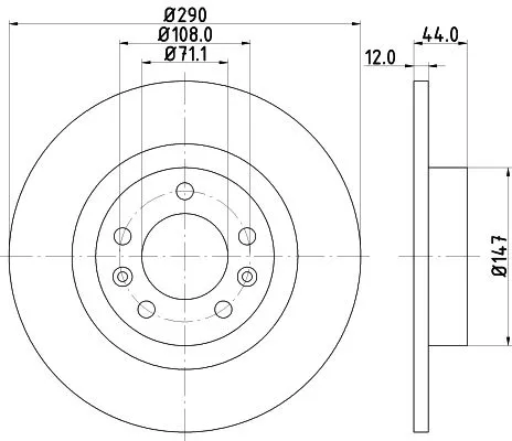 2x Mintex Rear Solid Brake Discs Pair For Peugeot 508 508 Sw