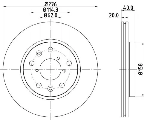 2x Mintex Front Vented Brake Discs Pair For Suzuki Swift