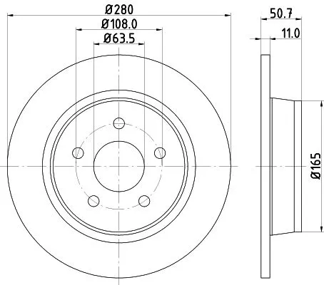 2x Mintex Rear Solid Brake Discs Pair For Ford Ford (Changan) Ford Australia C-m
