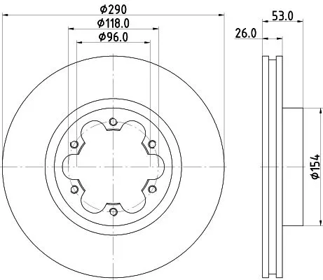 2x Mintex Front Vented Brake Discs Pair For Nissan Renault Trucks Atleon Cabstar