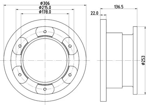 2x Mintex Rear Solid Brake Discs Pair For Iveco Daily